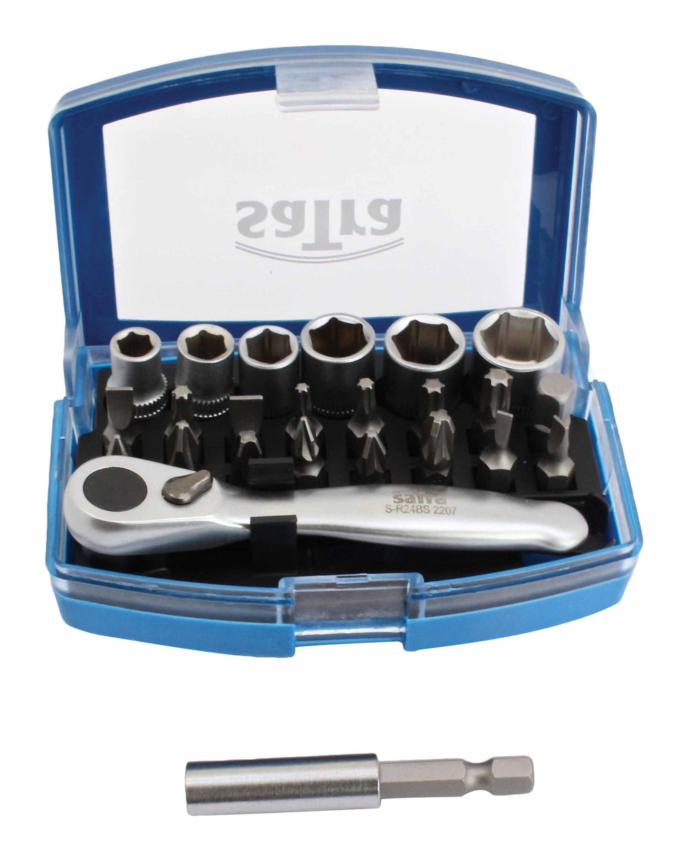 Racsnis dugókulcs és bit készlet 1/4" 24 db