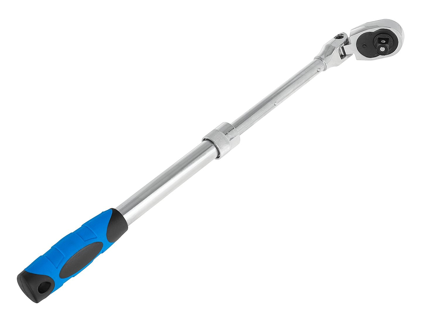 Racsnis hajtókar 1/2" teleszkópos nyéllel 370-510 mm és csuklós fejjel