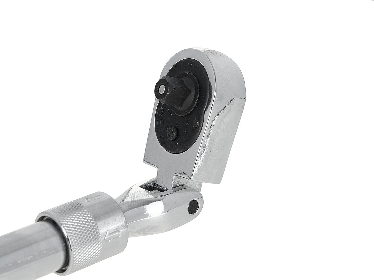 Racsnis hajtókar 1/4" teleszkópos nyéllel 210-278 mm és csuklós fejjel