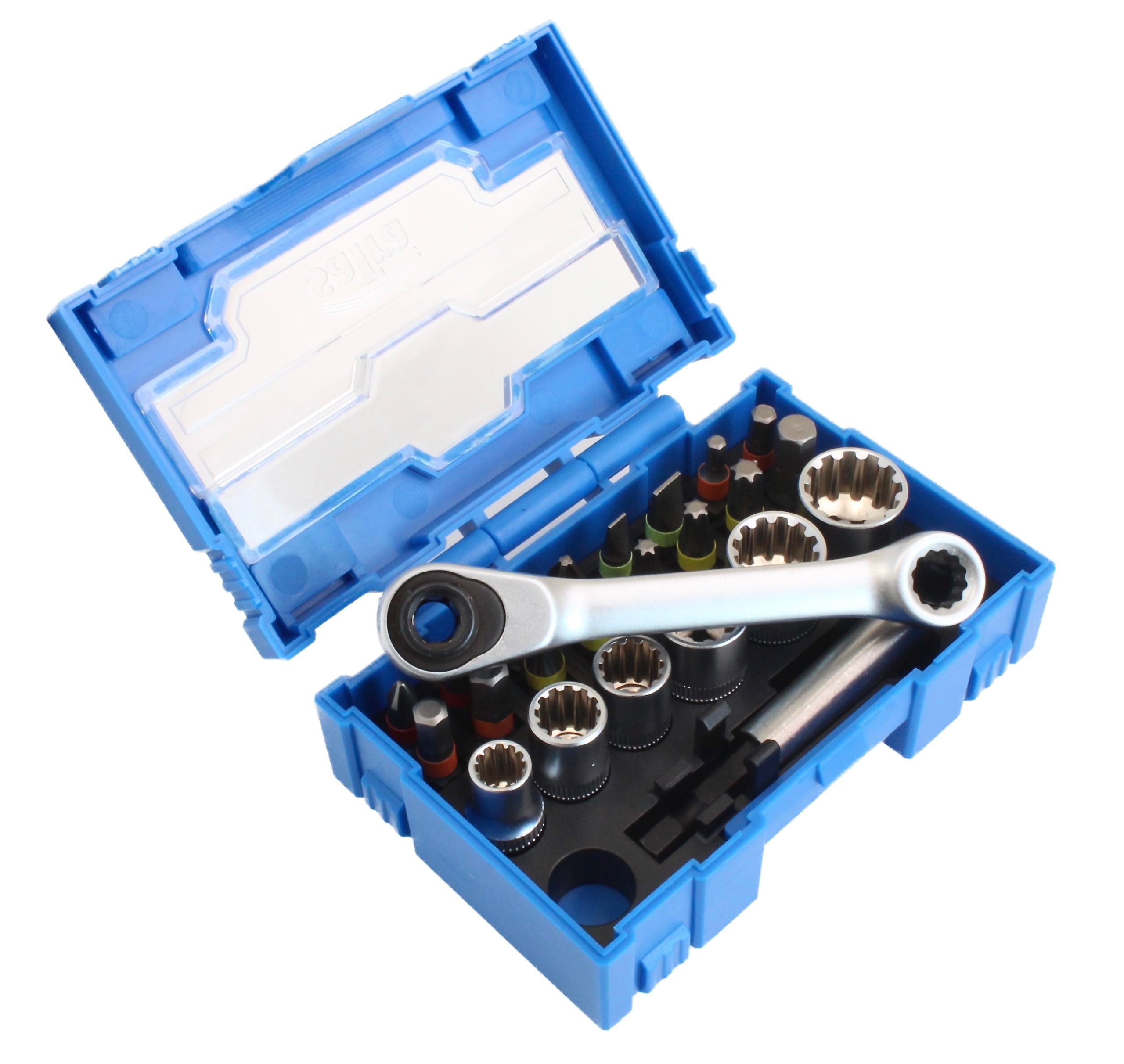 Racsnis készlet VARIO plus dugókulcs és bit 24 db 1/4"