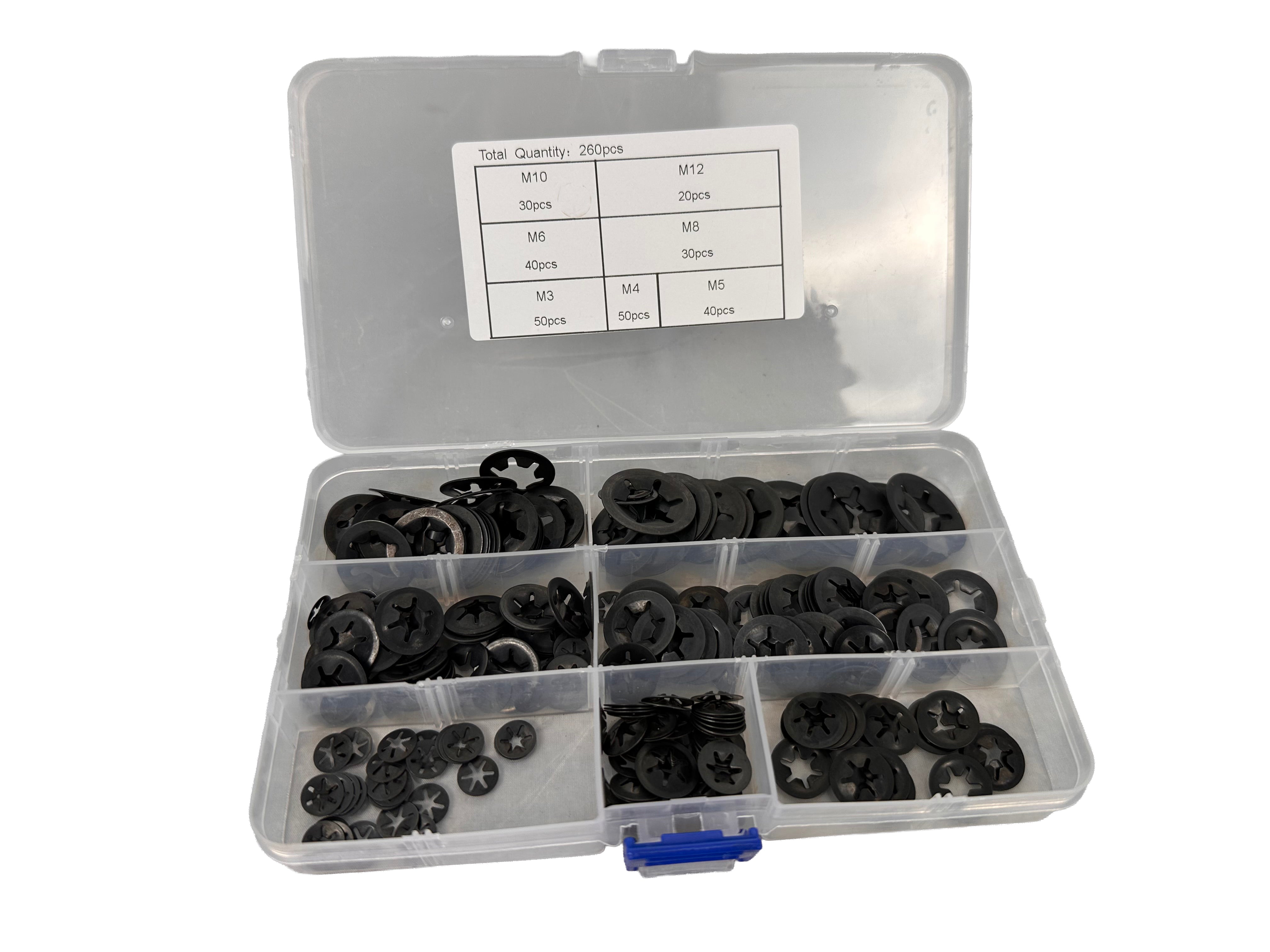 Rögzítő alátét készlet m3-M12 260 db