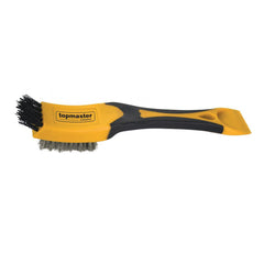 Rozsdamentes acél drótkefe gumírozott markolattal 5x9 TOPMASTER