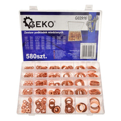 Réz alátét készlet 580 darabos