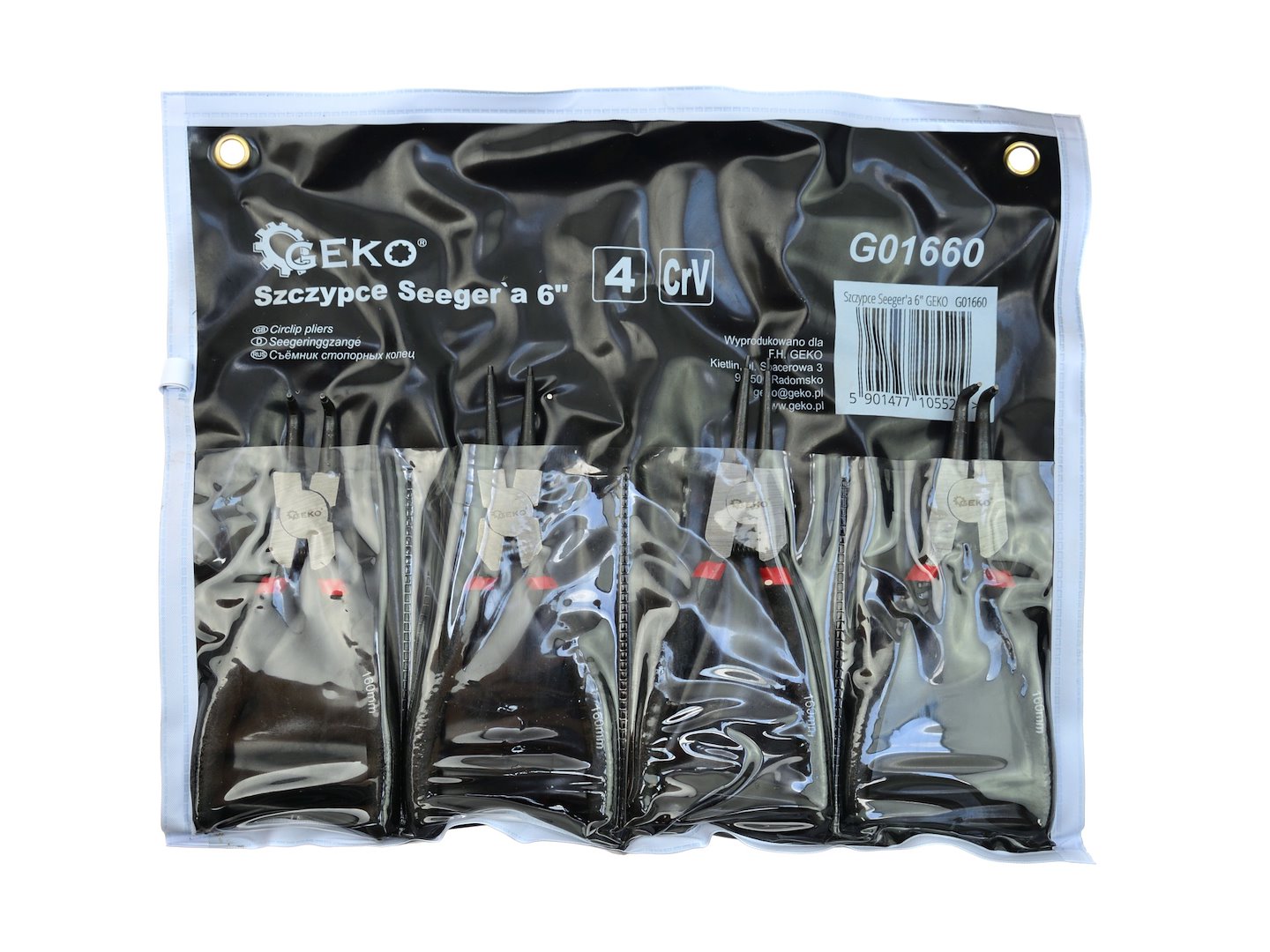 Seeger fogó készlet 6" 4 db GEKO
