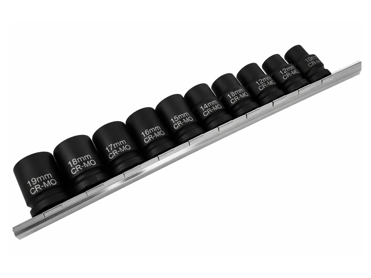 Gépi bi-hexagonális dugókulcs készlet rövid 10 db 1/2" 12 oldal