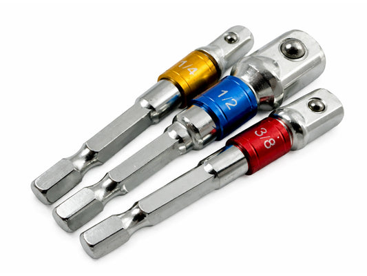 Bit adapter készlet hexagonális 3Db 1/4 3/8 1/2