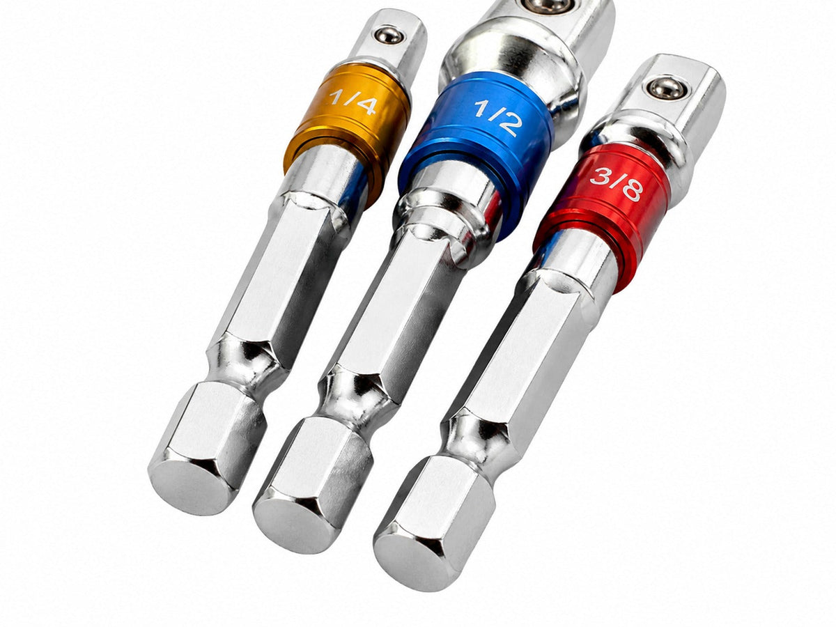 Bit adapter készlet hexagonális 3Db 1/4 3/8 1/2