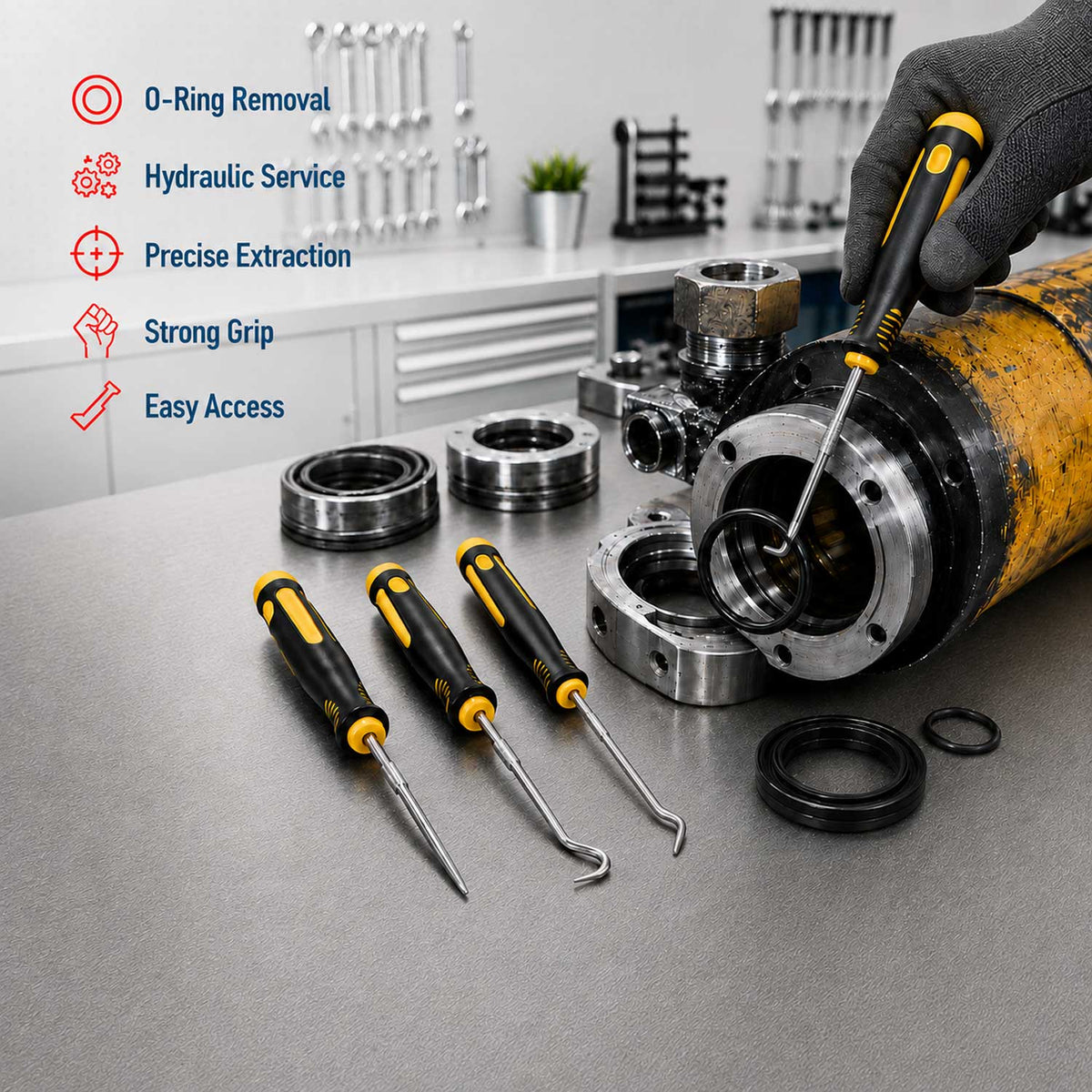 Tömítés eltávolító kampó készlet 4 db GEBO TOOLS