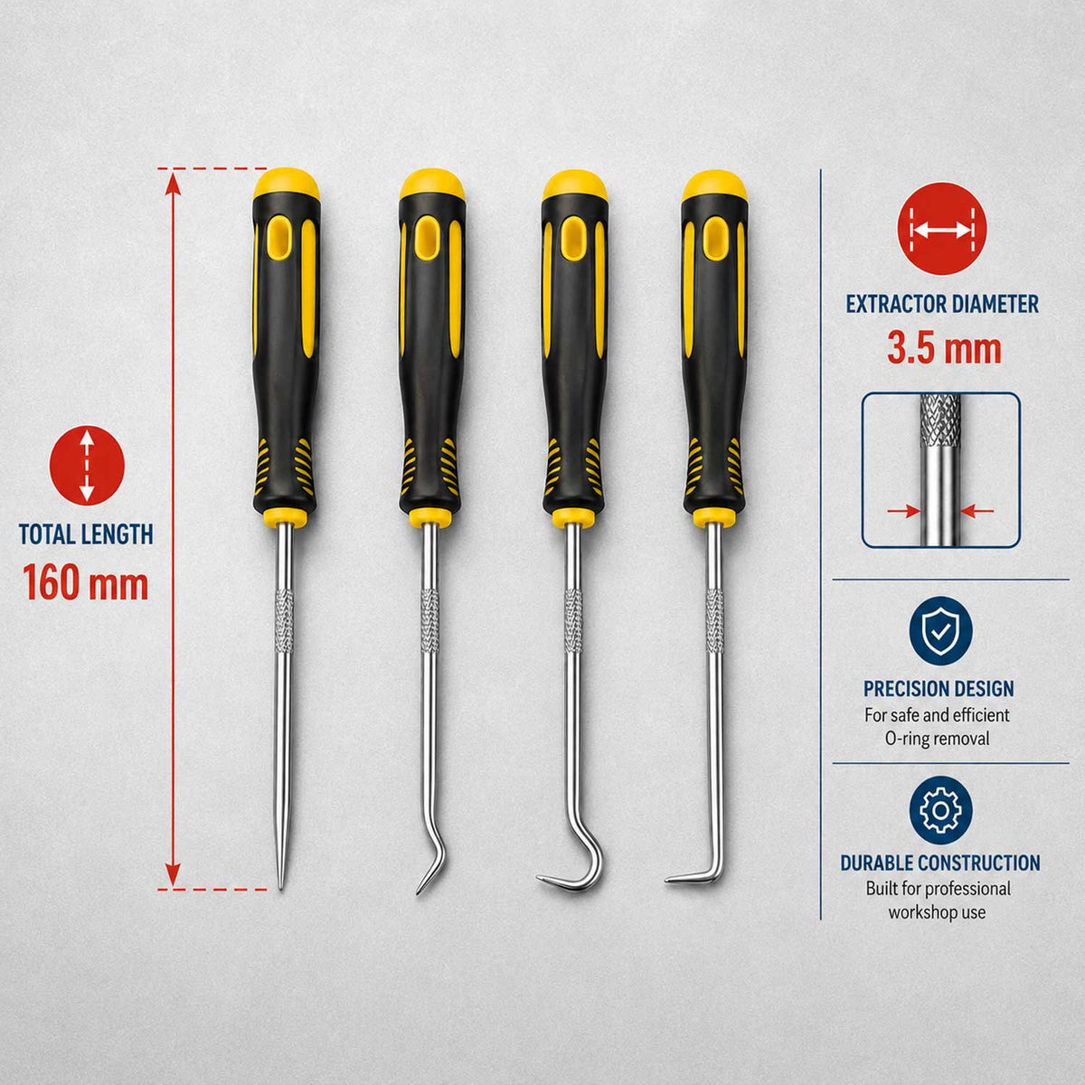 Tömítés eltávolító kampó készlet 4 db GEBO TOOLS