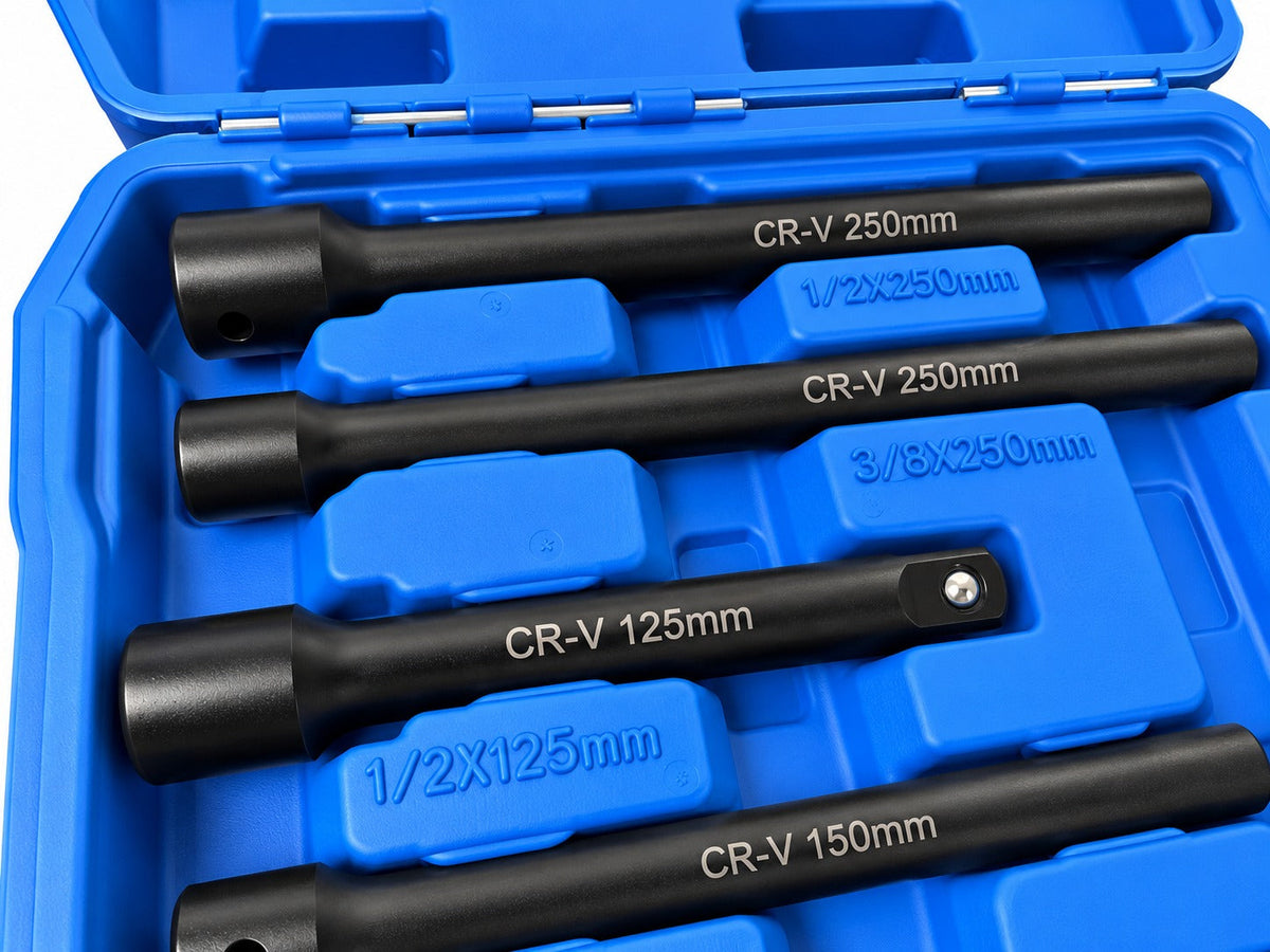 Gépi hosszabbító szár készlet 1/4 3/8 1/2 9 db GEBO TOOLS