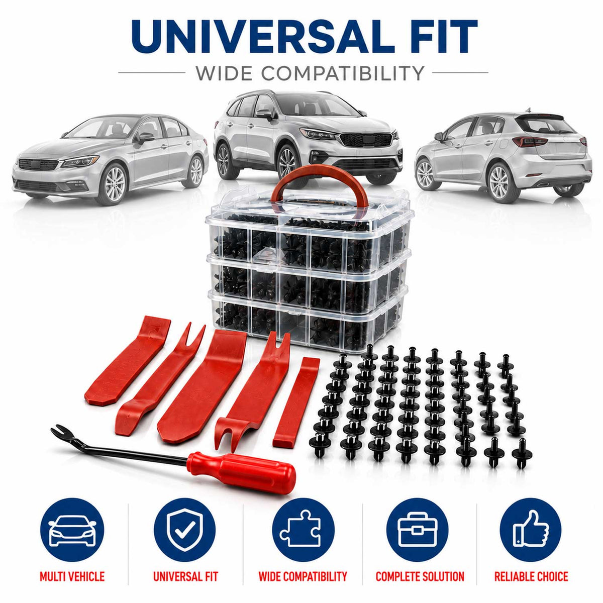 Kárpit patent eltávolító és univerzális patent készlet 620 db GEBO TOOLS