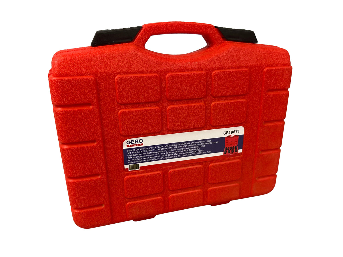 Gépi dugókulcs készlet féltengelyekhez 1/2" 29-38 mm 9 db GEBO TOOLS