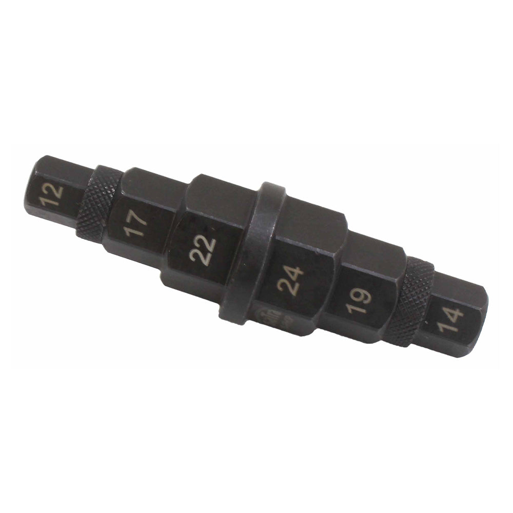 Speciális motorkerékpár hexagon kulcs első kerékhez 3/8” 12-24mm