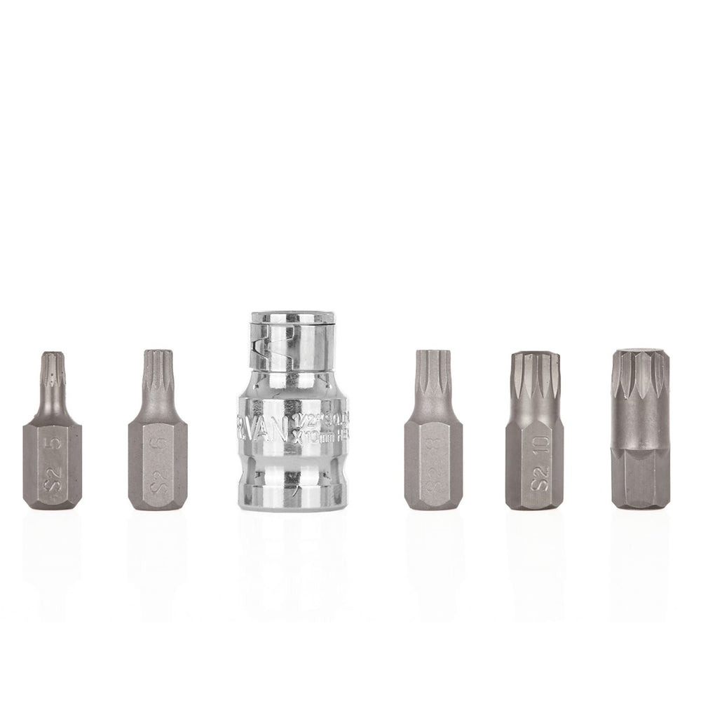 Spline bitkészlet adapterrel m5-M12 6 db GEKO