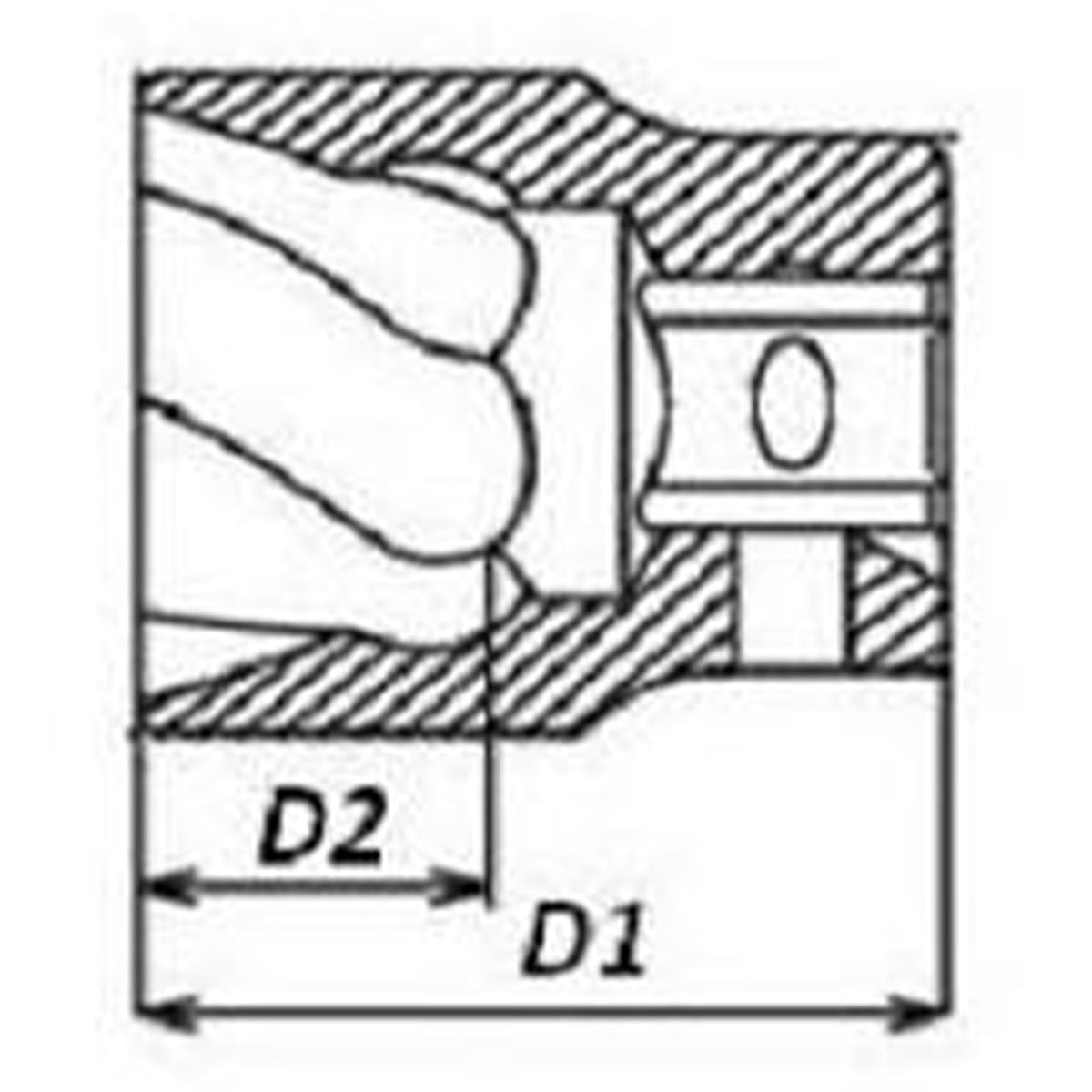 Sérült csavar eltávolító dugókulcs 3/8" x 11 mm