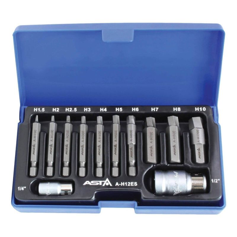 Sérült csavar eltávolító készlet 1/4" 1/2" 12 db