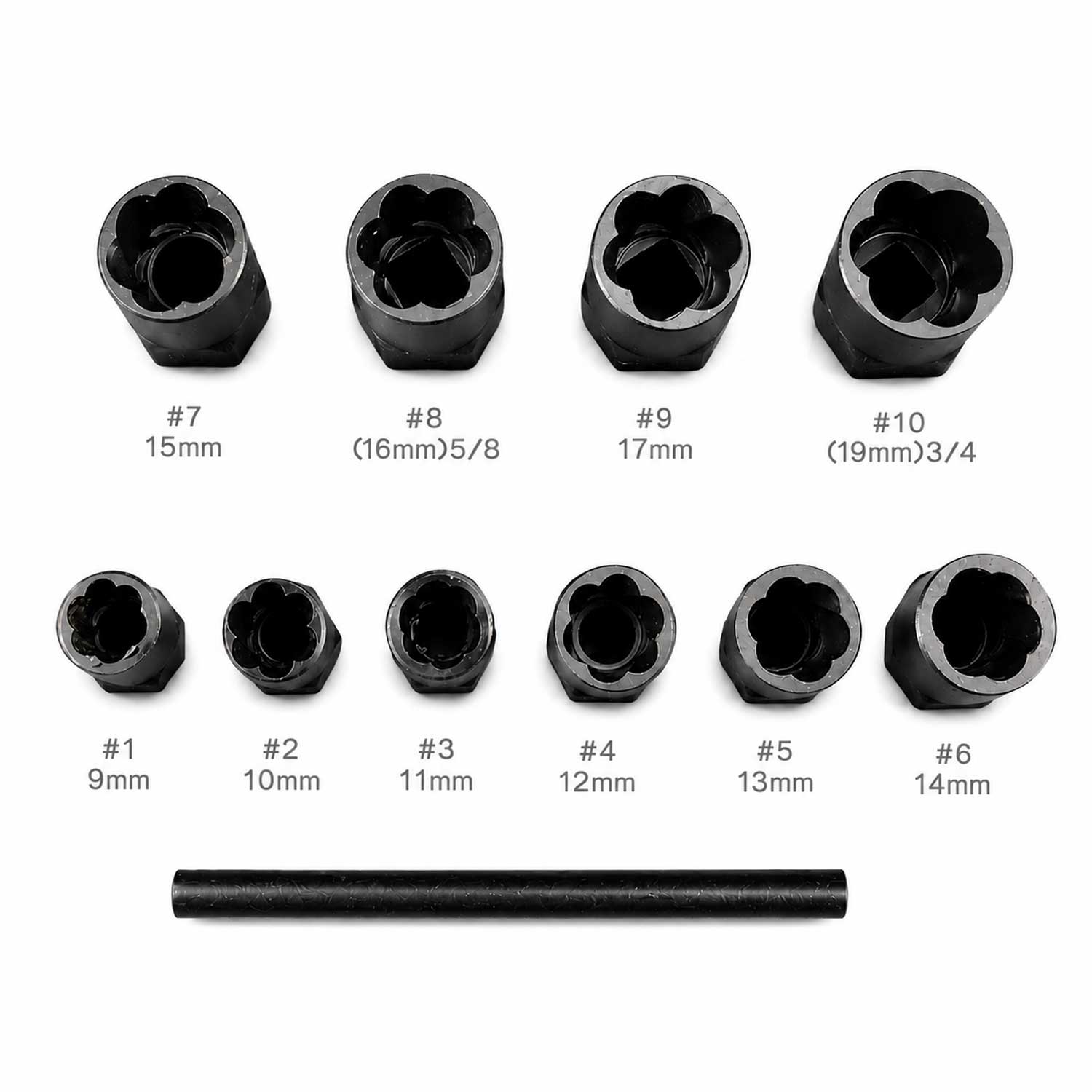 Sérült csavarhoz dugókulcs készlet 9-19 mm 11 db GEBO TOOLS