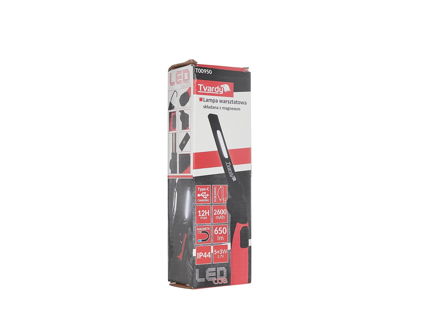 Összecsukható és újratölthető cob LED munkalámpa mágnessel és kampóval 5 w 650 lumen 2600 mah