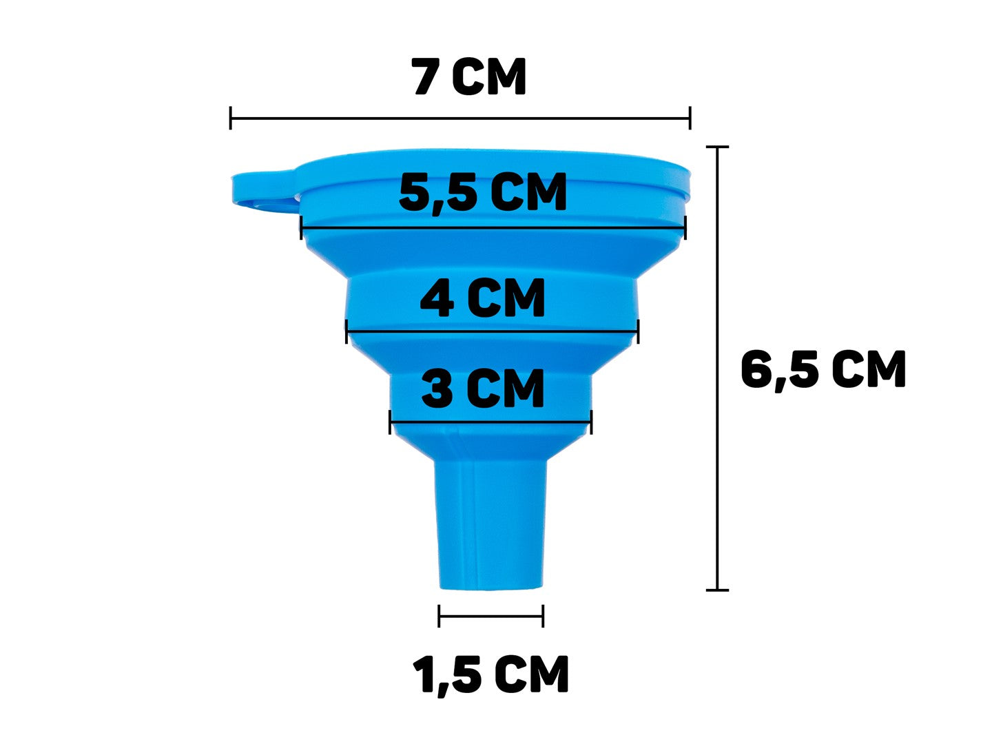 Összehajtható szilikon tölcsér 70 mm GEKO