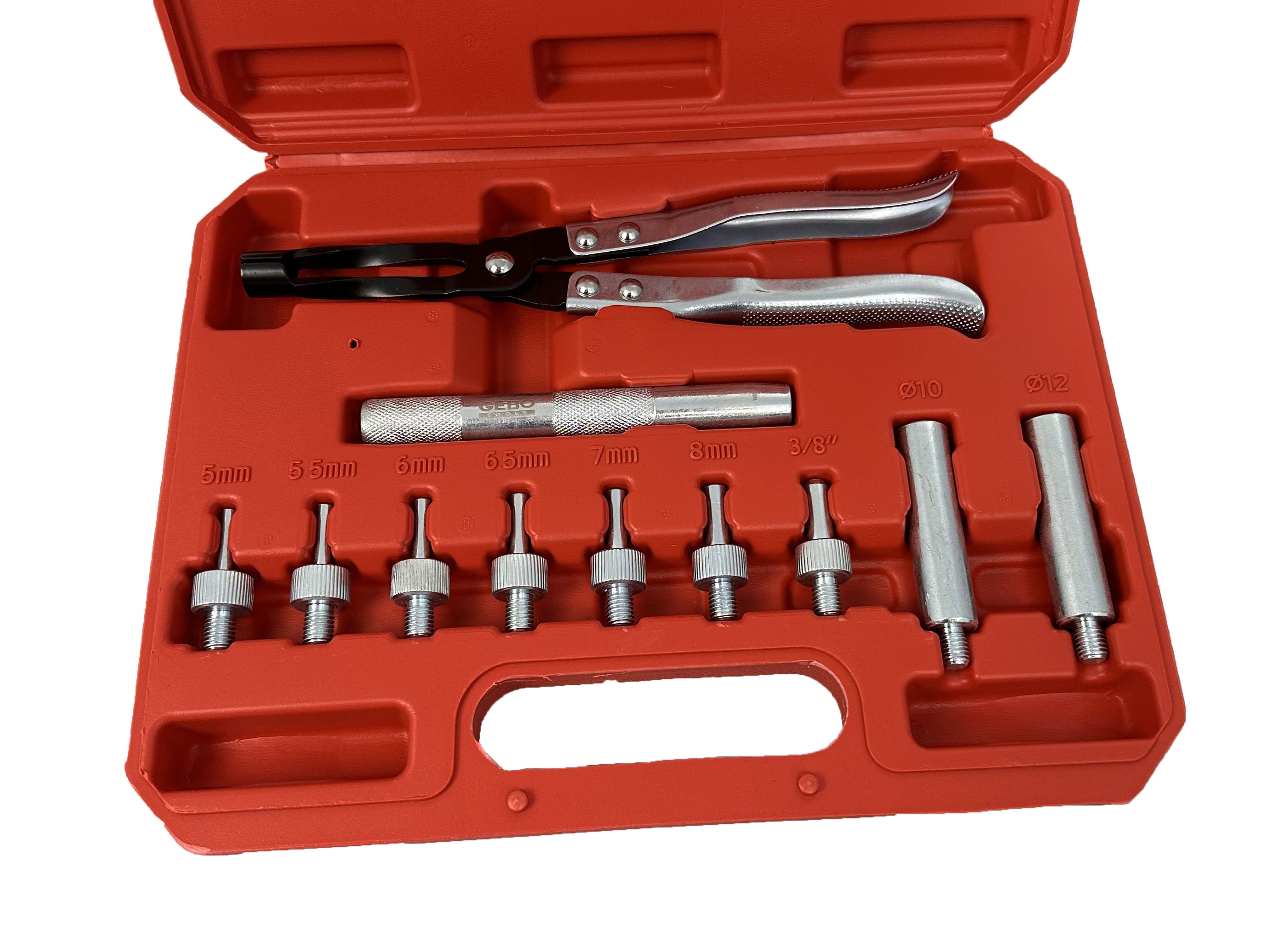 Szelepszárszimering szerelő fogó és adapter készlet 11 db GEBO TOOLS