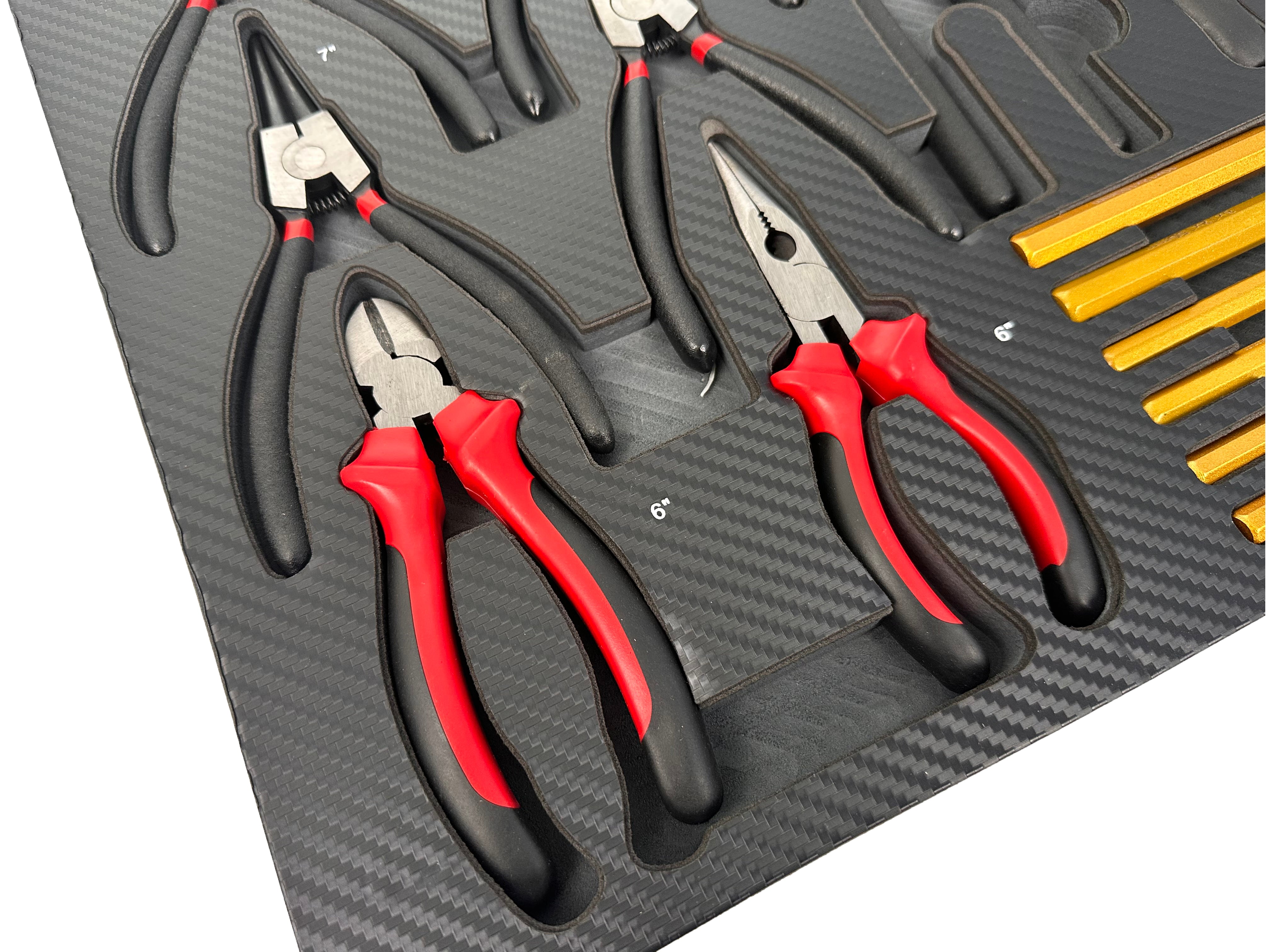 Szerszámos szekrény – szerszámos kocsi modul fogó és csapszegkiütő készlettel 16 db 54 x 39,5 x 3 cm GEBO TOOLS