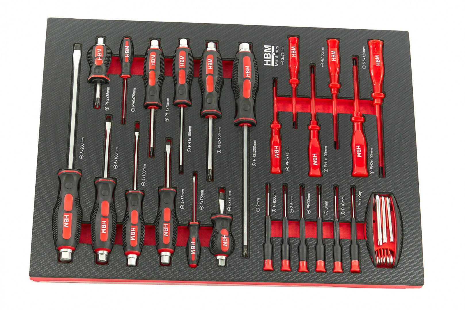Szerszámos szekrény – szerszámos kocsi modul készlet 4 db 154 db – HBM MACHINES, hollandia – méretek: 39 x 54,5 cm
