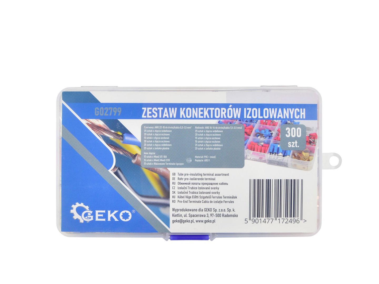 Szigetelt elektromos csatlakozó készlet 300 db GEKO