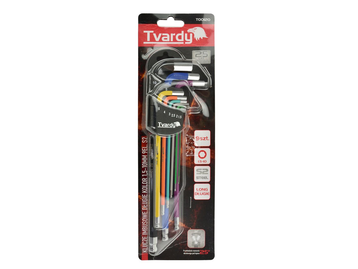 Színes l-imbuszkulcs készlet 1.5-10 mm 9 db GEKO