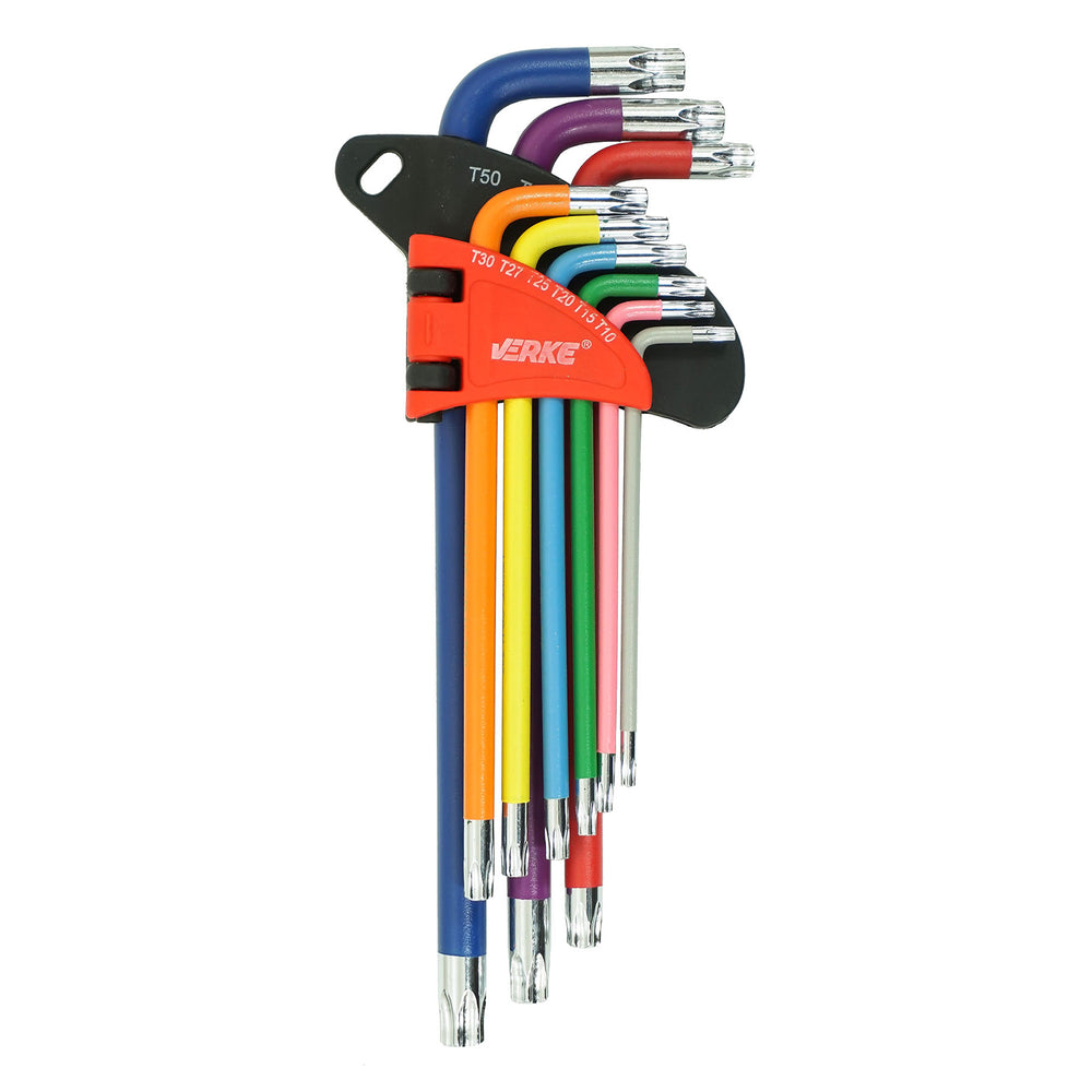 Színes TORX kulcs készlet t10-t50 VERKE
