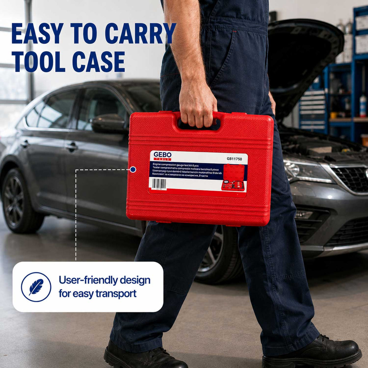 Benzines kompressziomérő 8 db GEBO TOOLS