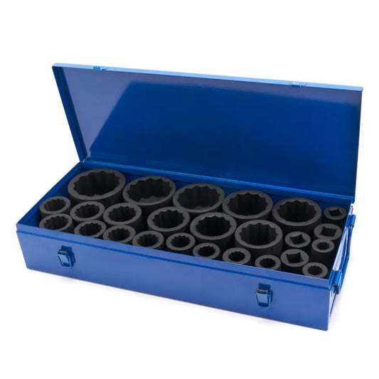 Tizenkétszögű gépi dugókulcs készlet, csillag profil, 17–75 mm HBM