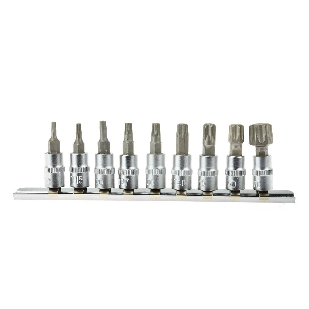 Torx bit kulcs készlet t10–t60 1/4" CRV 9 db GEKO