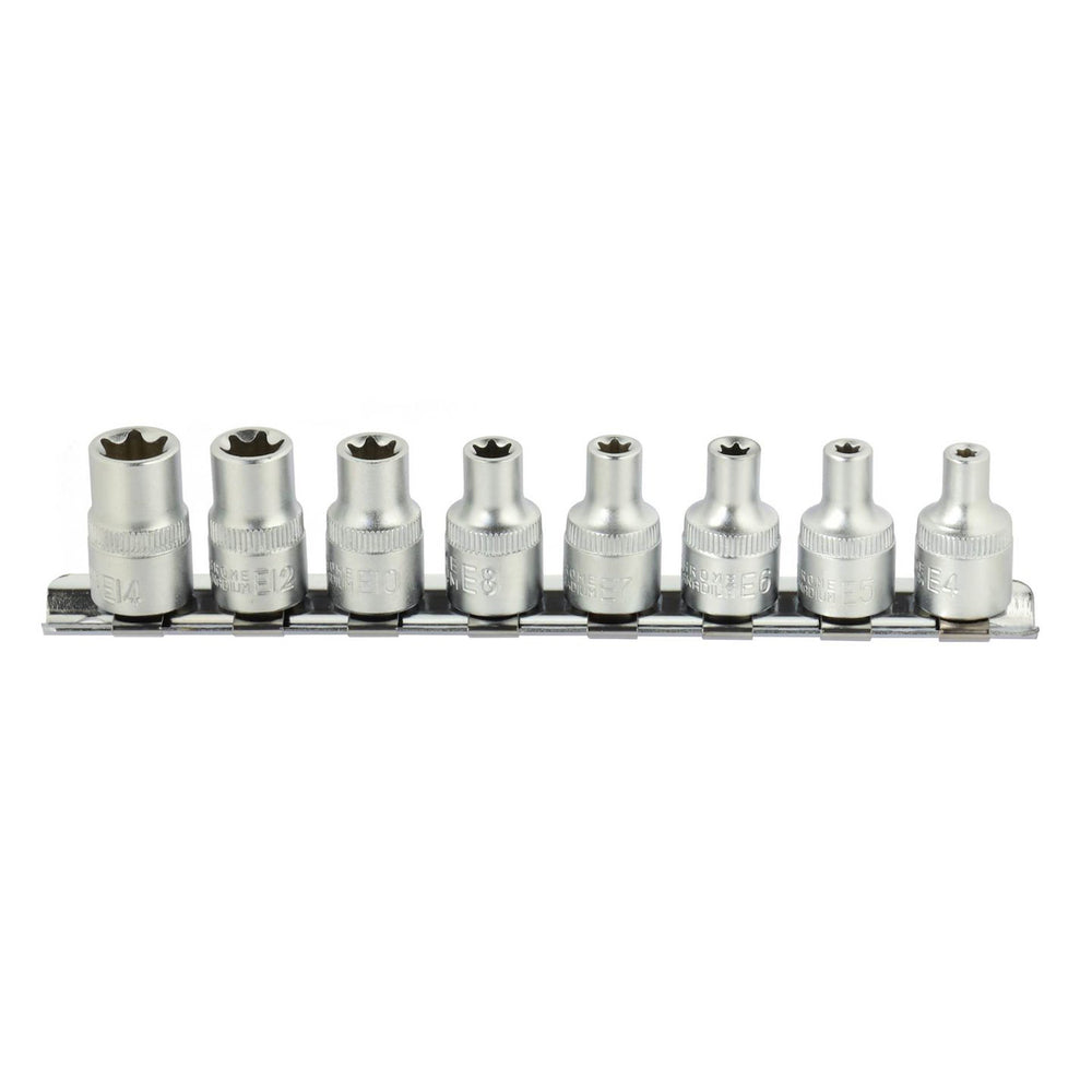 Torx dugókulcs készlet e4-e14 3/8" 8 db GEKO