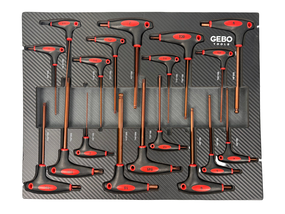 Torx imbus szekrény modul t fogantyúval 18 db GEBO TOOLS