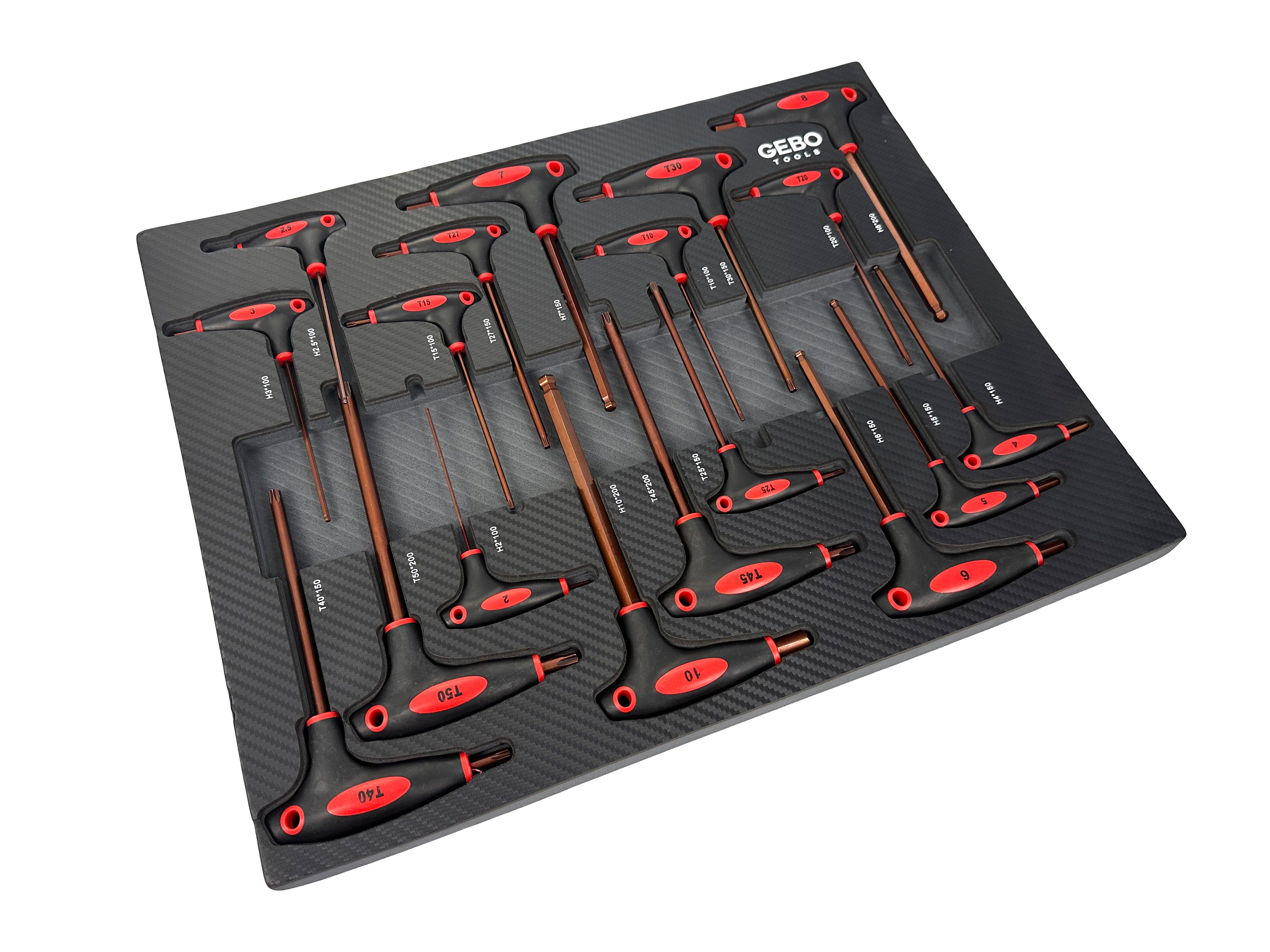 Torx imbus szekrény modul t fogantyúval 18 db GEBO TOOLS