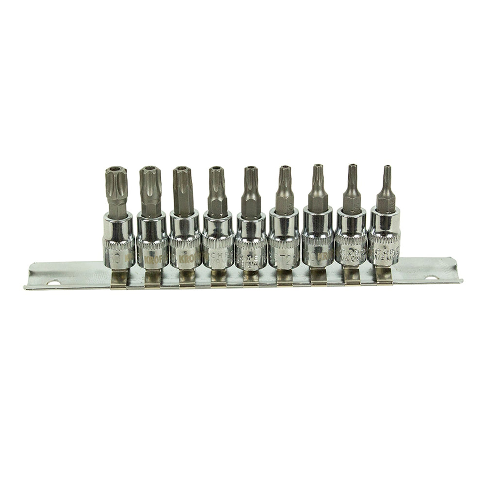 Torx készlet 1/4" 9 db t10-t50 KROFTOOLS