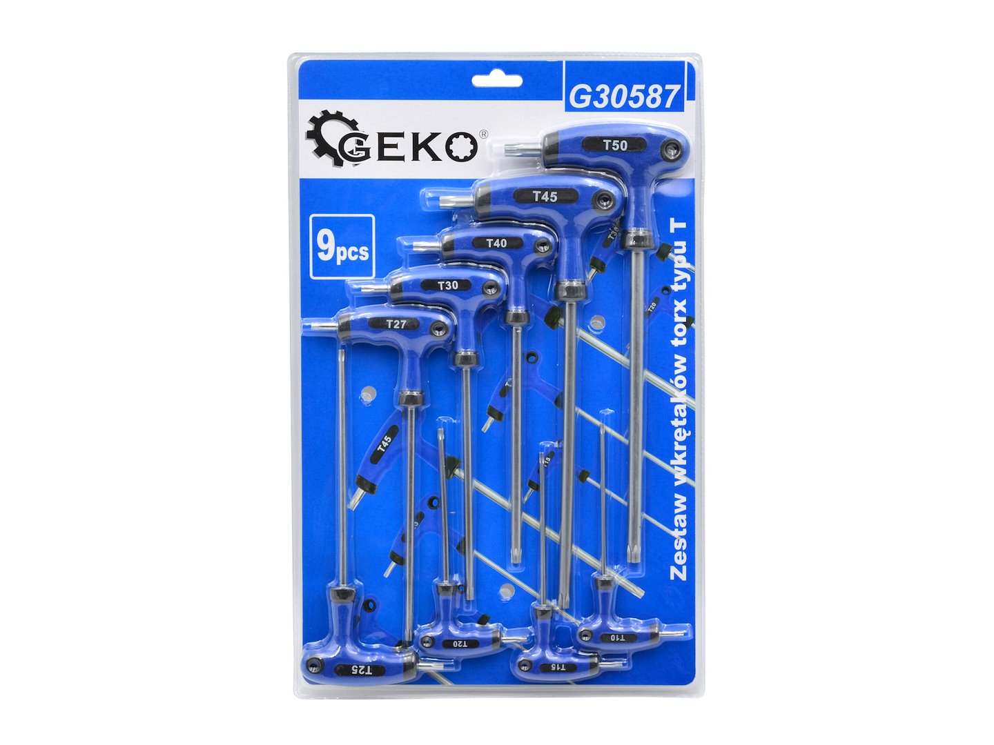 Torx kulcs készlet l fogantyúval t10-t50 9 db