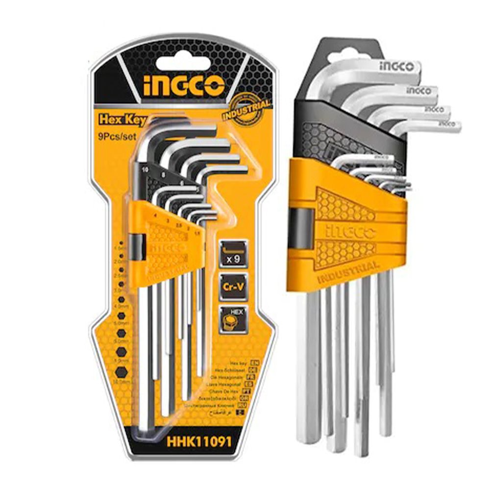 Torx l-imbusz készlet tartóval 9db INGCO