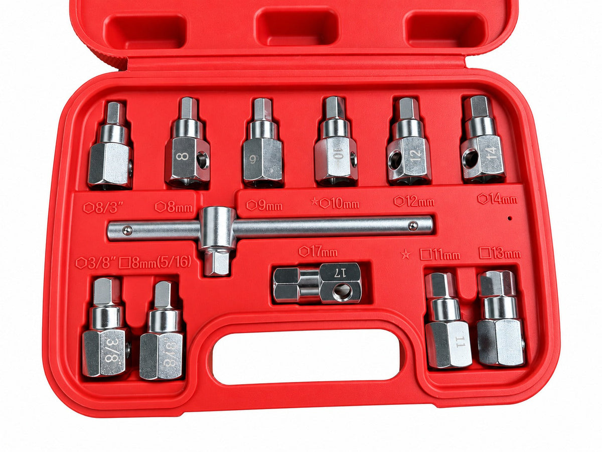 Olajleeresztő csavar kulcs készlet 12 db GEBO TOOLS