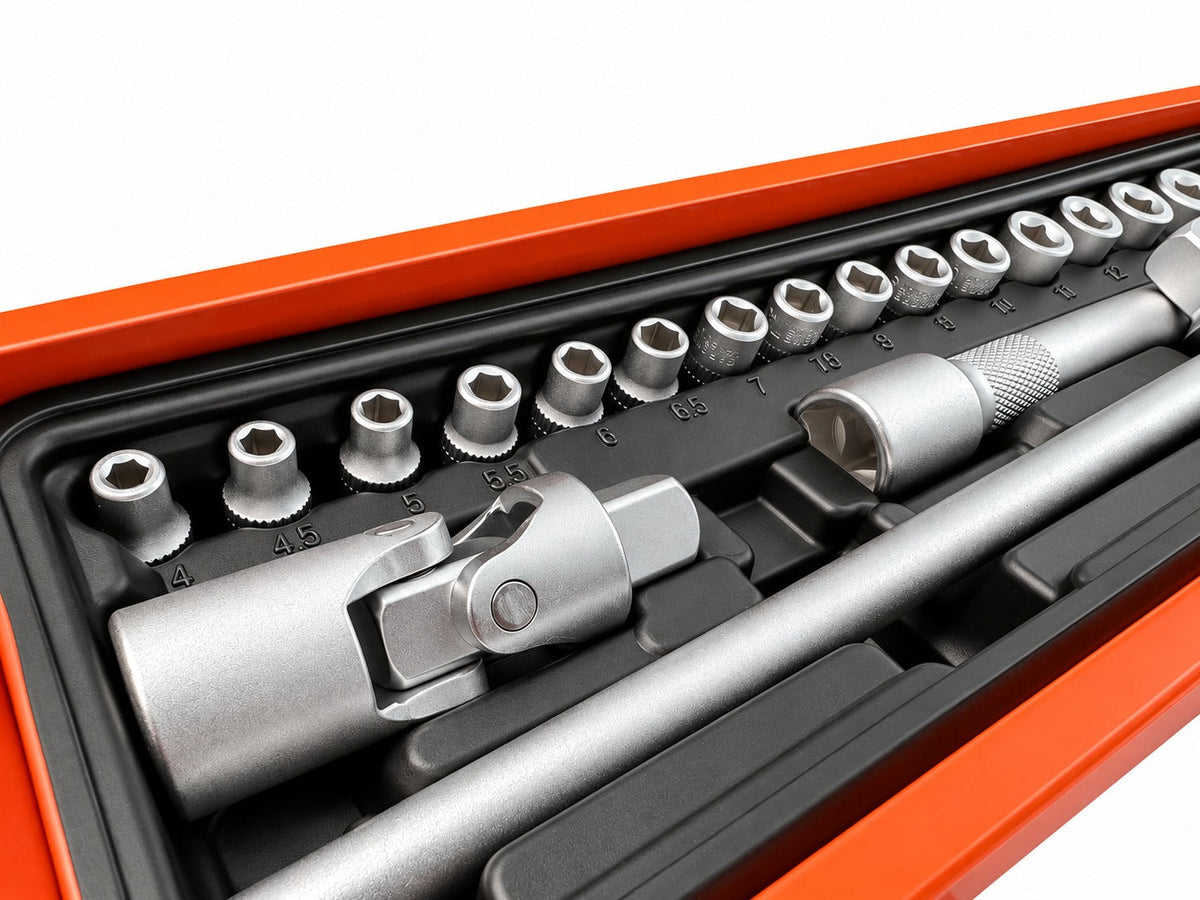 Fém felszerelt szerszámos láda 85 db GEBO TOOLS