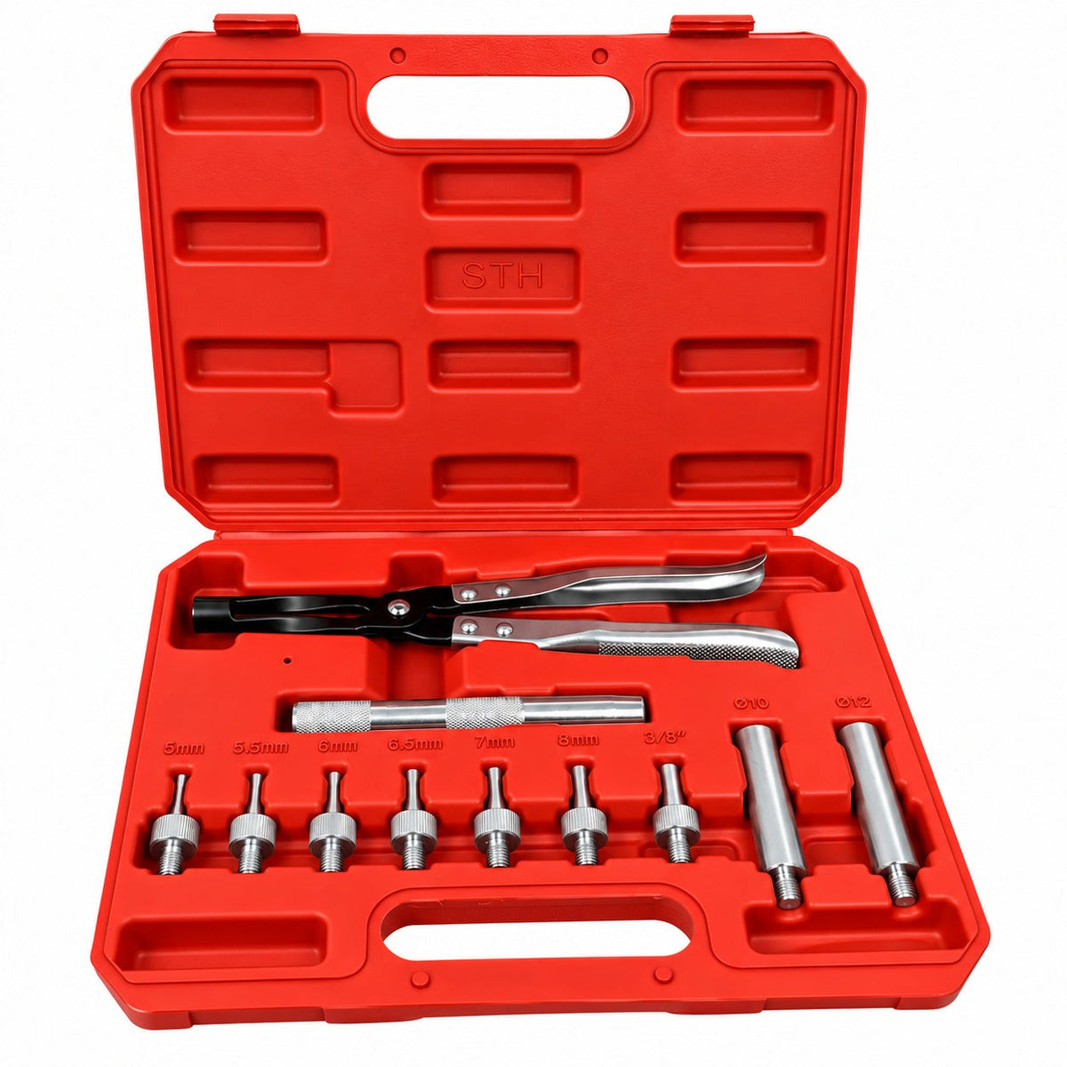 Szelepszárszimering szerelő fogó és adapter készlet 11 db GEBO TOOLS