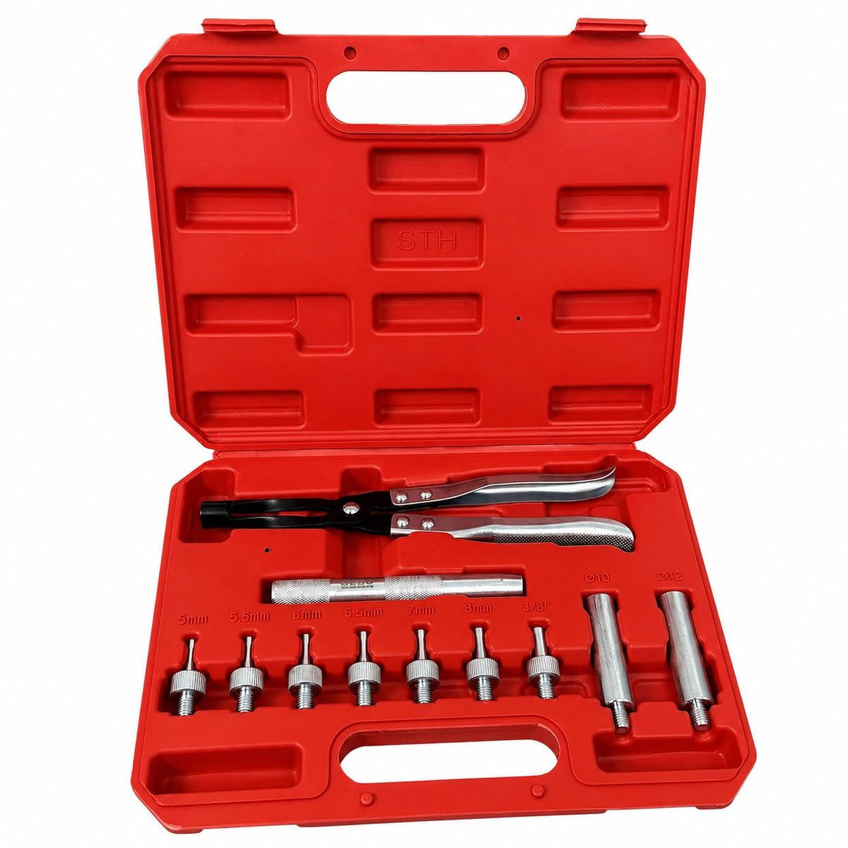 Szelepszárszimering szerelő fogó és adapter készlet 11 db GEBO TOOLS
