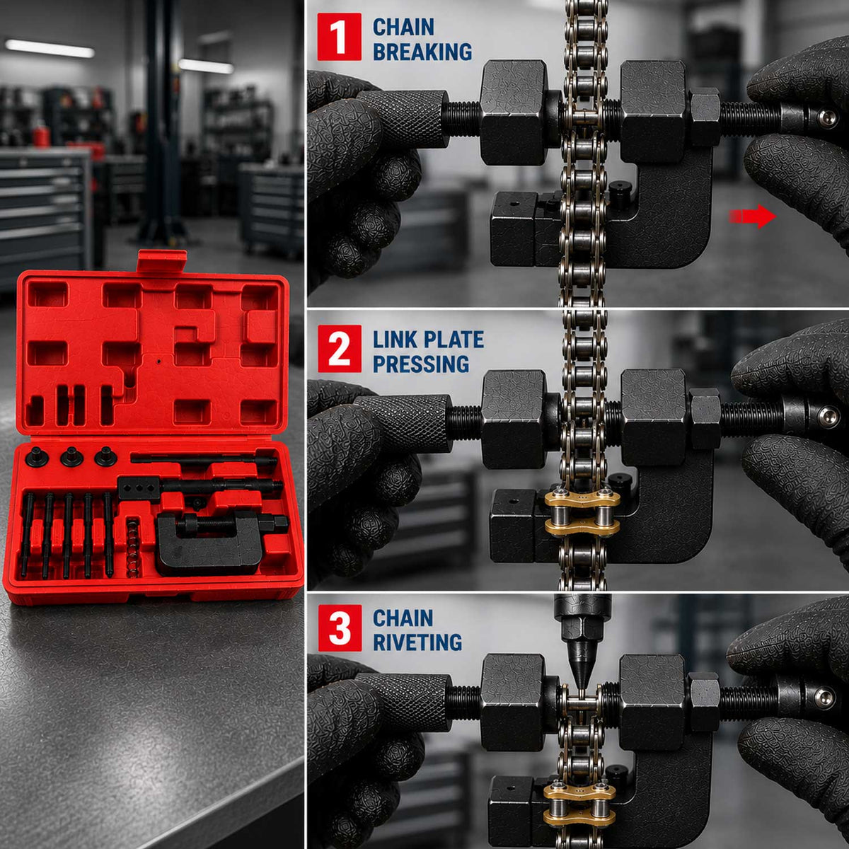 Motorkerékpár lánc prés GEBO TOOLS