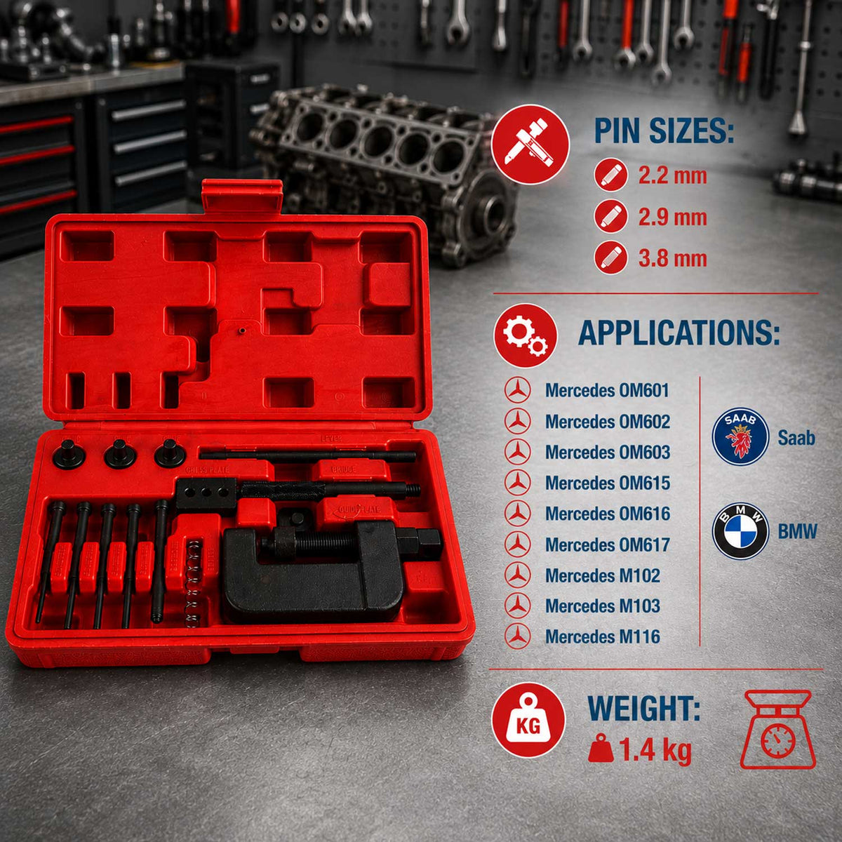Motorkerékpár lánc prés GEBO TOOLS