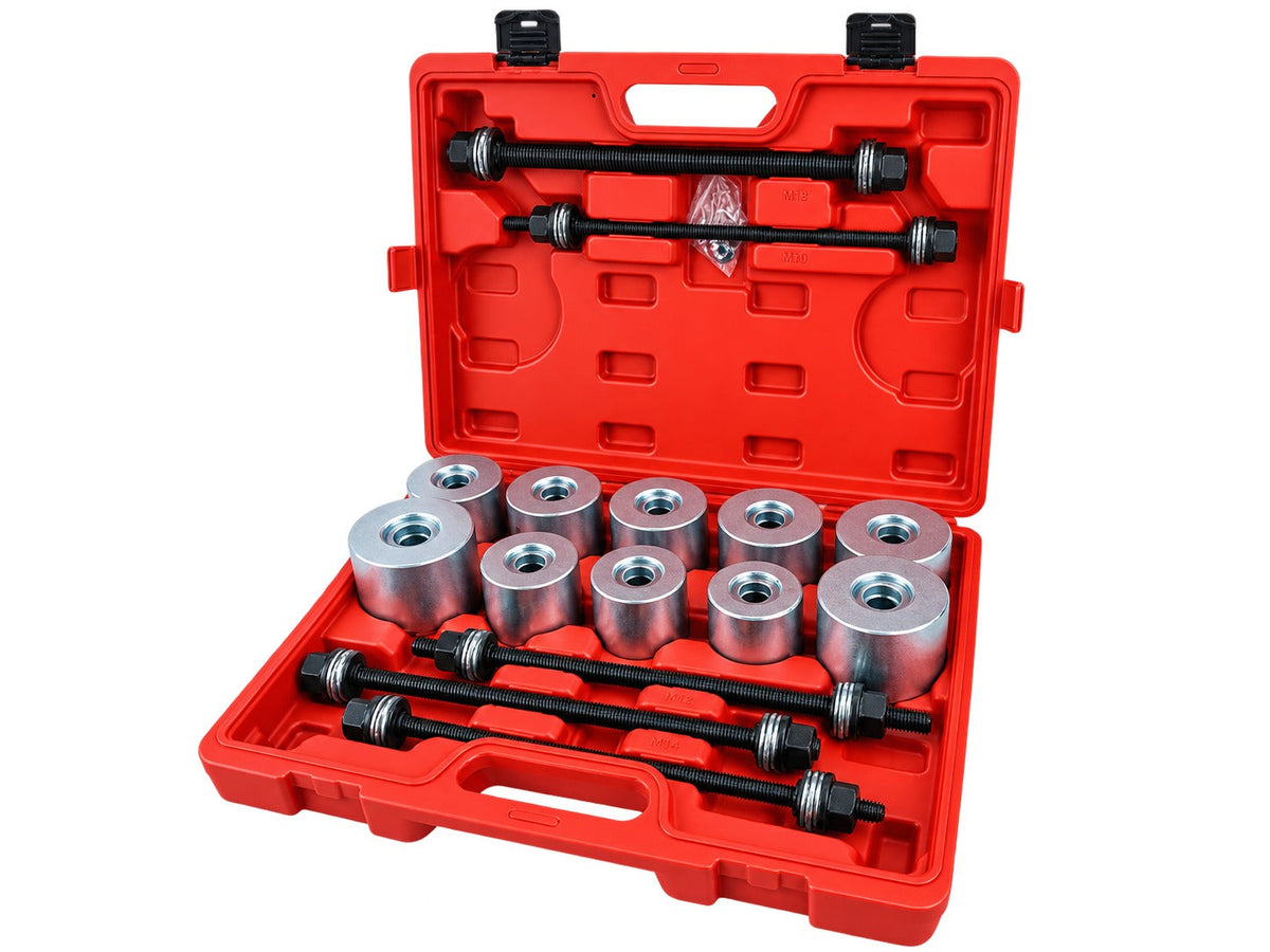 Préskészlet perselyek és felfüggesztési csapágyak szereléséhez szilent blokk 34-90mm 27 db GEBO TOOLS