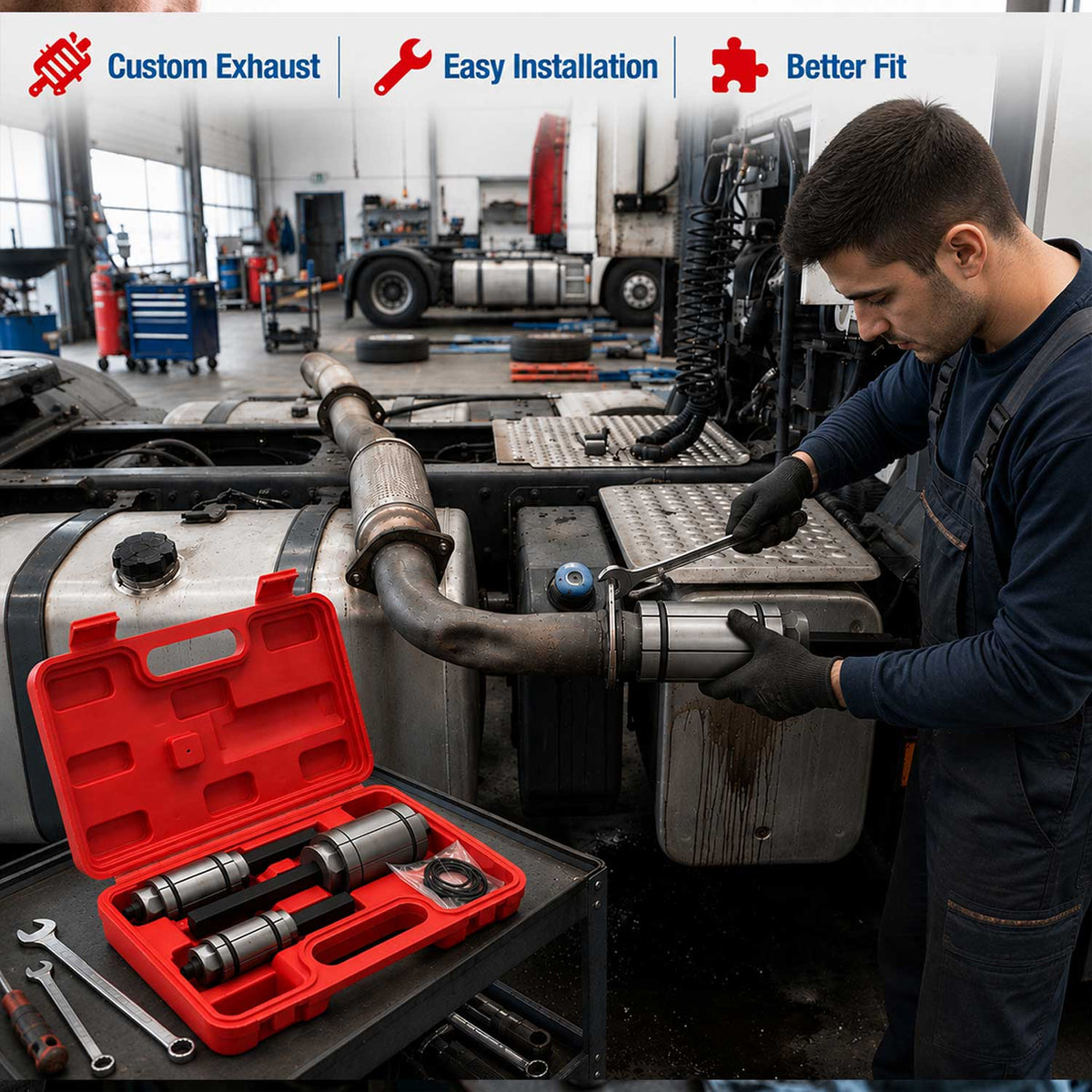Kipufogócső kiszélesítő készlet GEBO TOOLS