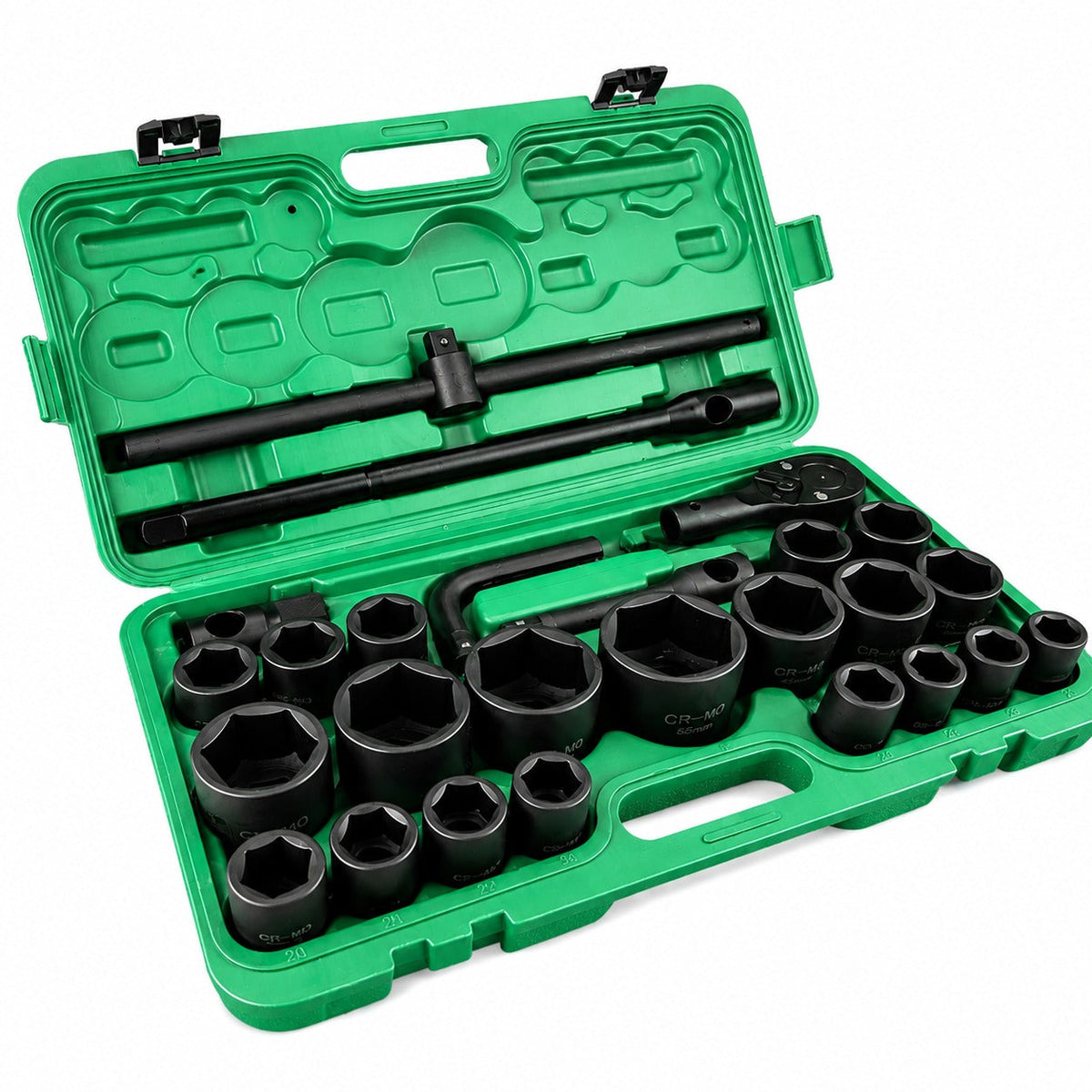 Metrikus racsnis dugókulcs készlet 3/4" 1” 26 db GEBO TOOLS