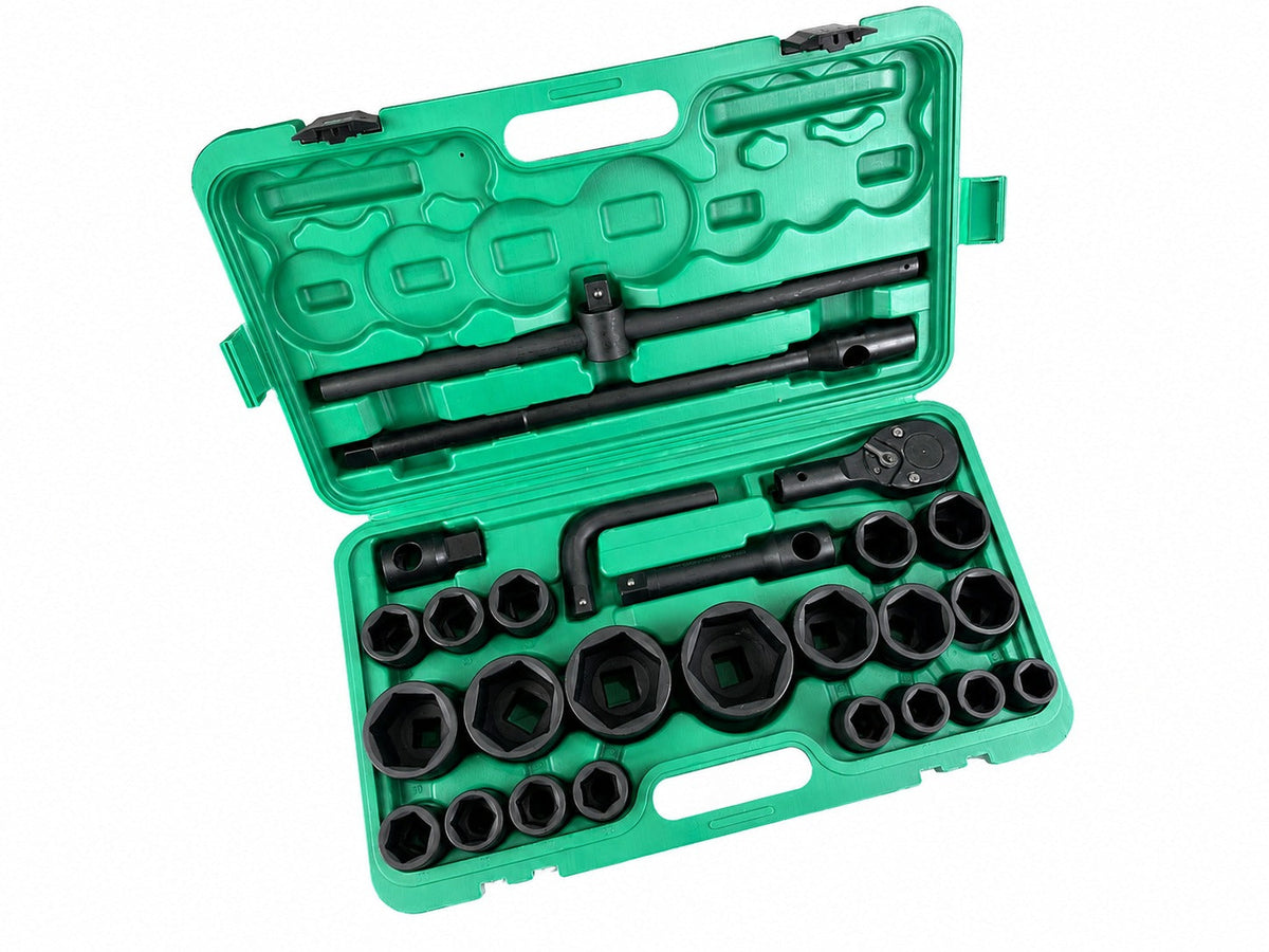 Metrikus racsnis dugókulcs készlet 3/4" 1” 26 db GEBO TOOLS