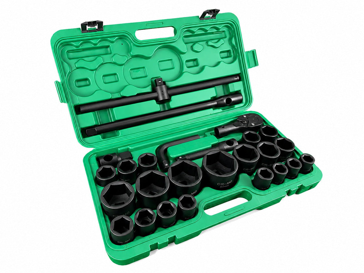 Metrikus racsnis dugókulcs készlet 3/4" 1” 26 db GEBO TOOLS