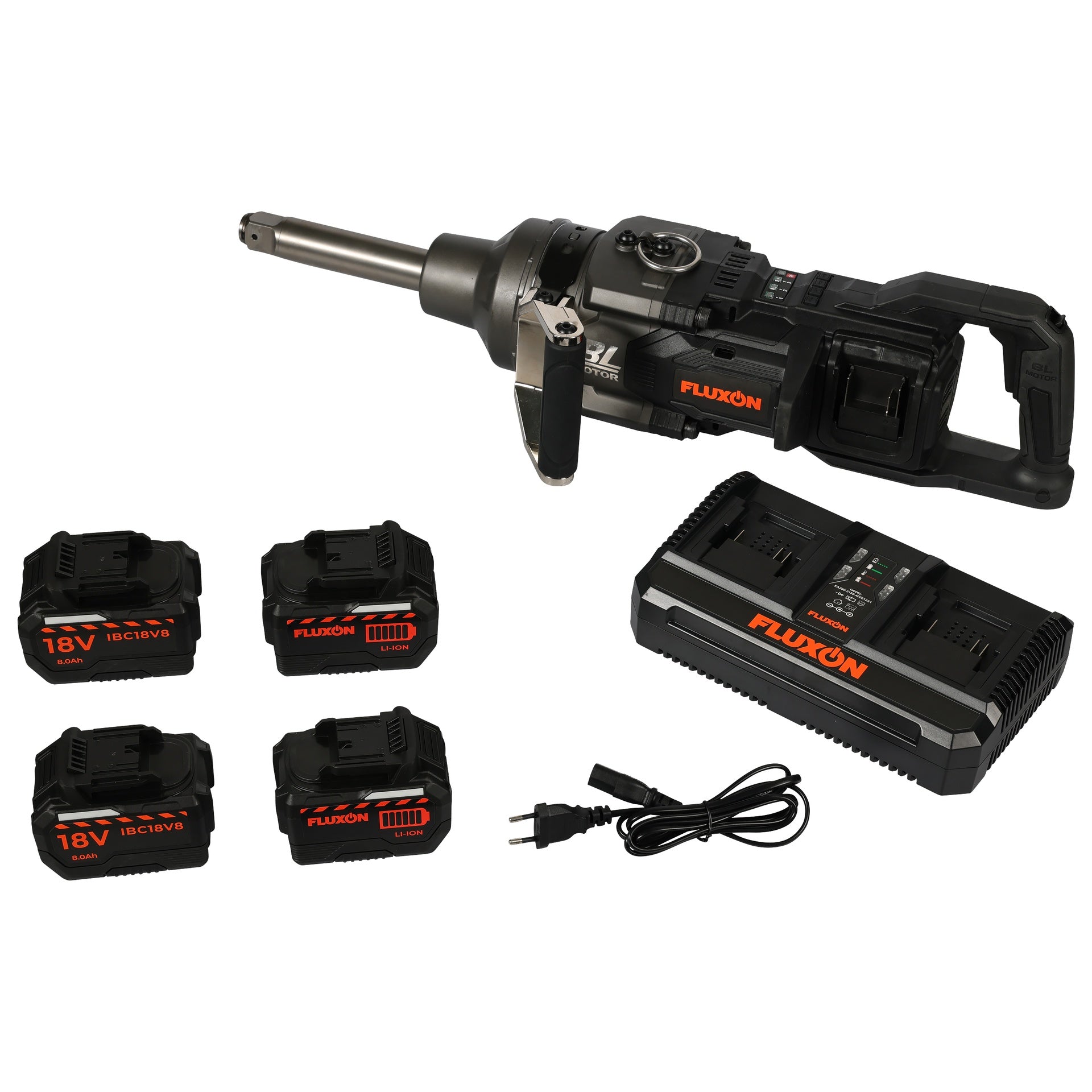 Ütvecsavarozó 1" 4000 NM kefe nélküli motor akkumulátorral 8 ah 18 v